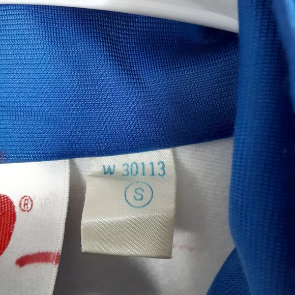 Vtg Wilson Adult Mens Small White Blue Yellow Track Jacket 90s Full Zip - Picture 6 of 9